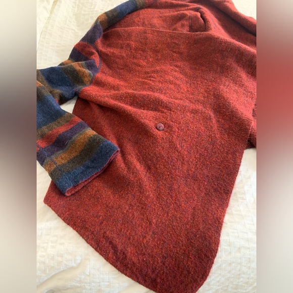 Sarah Pacini Lagenlook Oversized Mohair-Wool Blend Cardigan Laine - Picture 11 of 12